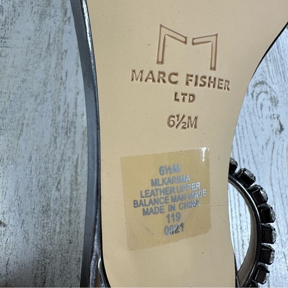 New Marc Fisher Karima Rhinestones Embellished Heeled Sandals #961 - Picture 10 of 13
